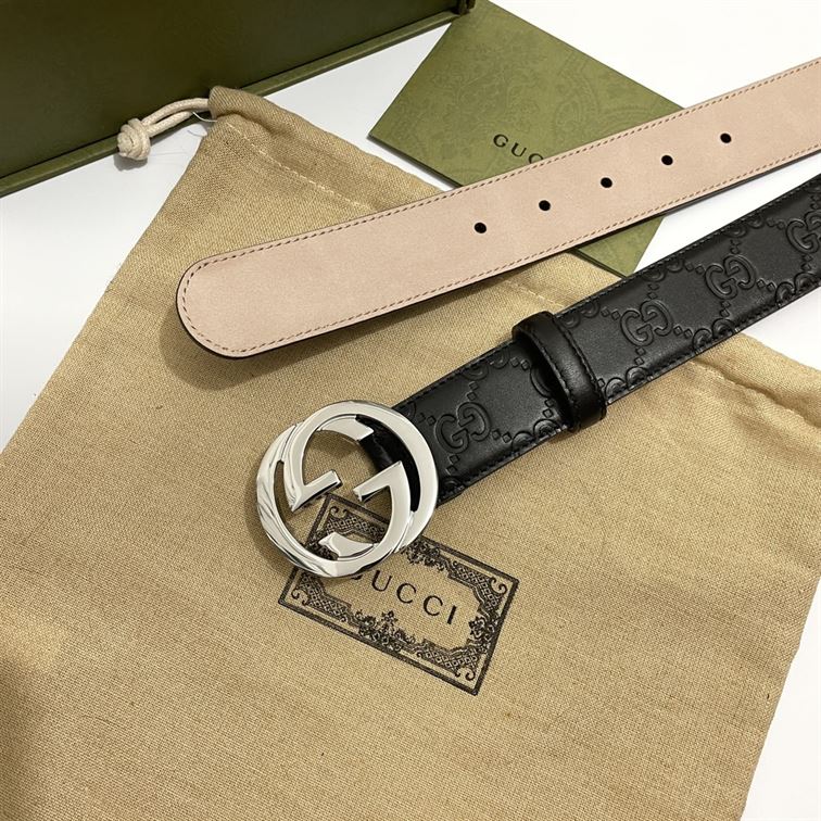 GUCCI SIGNATURE LEATHER BELT - GB007