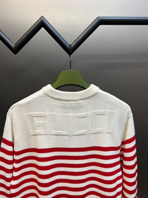 GUCCI STRIPED COTTON-WOOL KNITTED JUMPER - GCK047