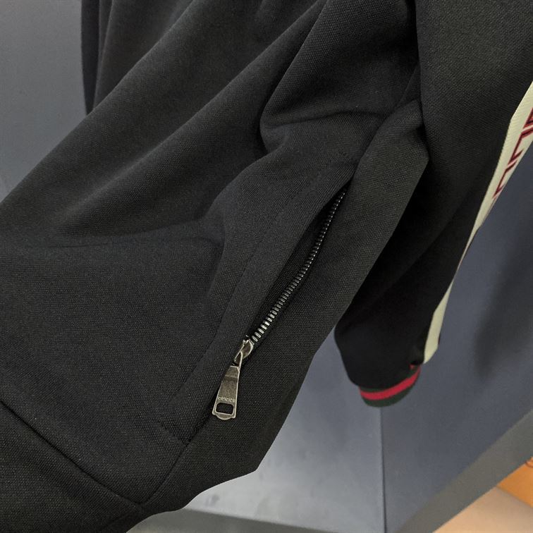 GUCCI TECHNICAL JERSEY JACKET BLACK - GCJ016