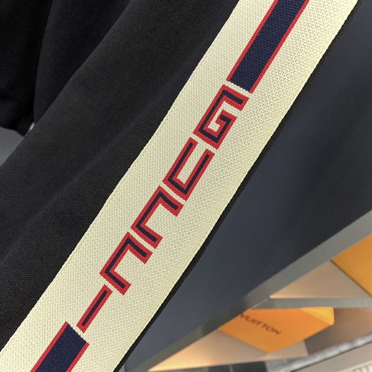 GUCCI TECHNICAL JERSEY JACKET BLACK - GCJ016