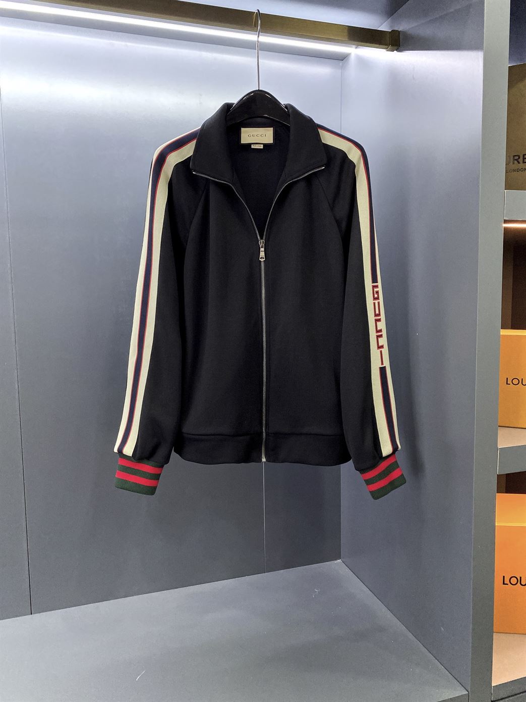 GUCCI TECHNICAL JERSEY JACKET BLACK - GCJ016