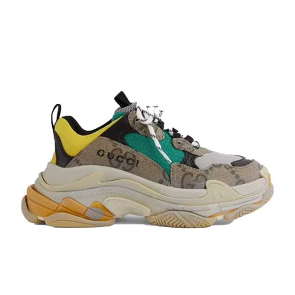 GUCCI X BALENCIAGA THE HACKER PROJECT TRIPLE S BEIGE GREEN YELLOW - GCC074