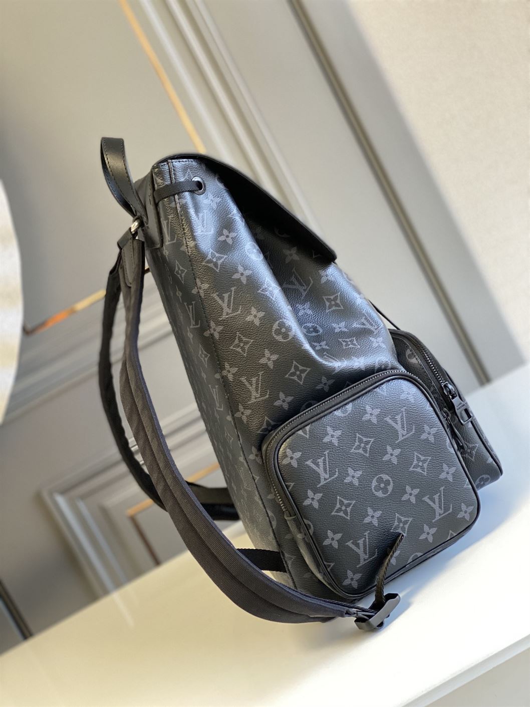 LOUIS VUITTON BACKPACK TRIO MONOGRAM ECLIPSE CANVAS - LVB006