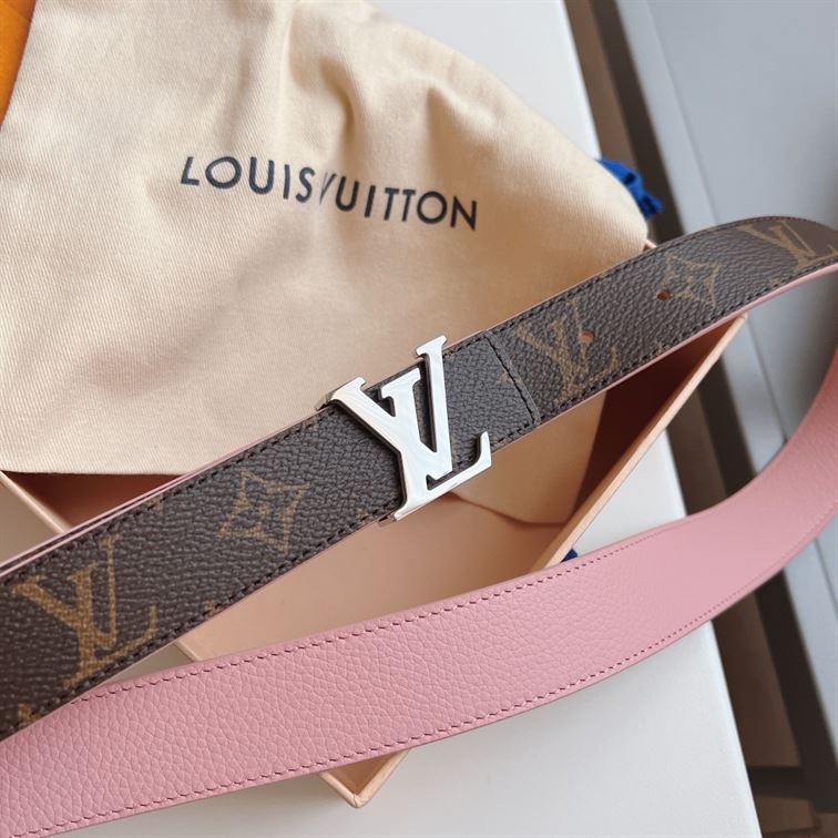 LOUIS VUITTON BELT LV INITIALES RESERSIBLE MONOGRAM ROSE POUDRE - LBE045