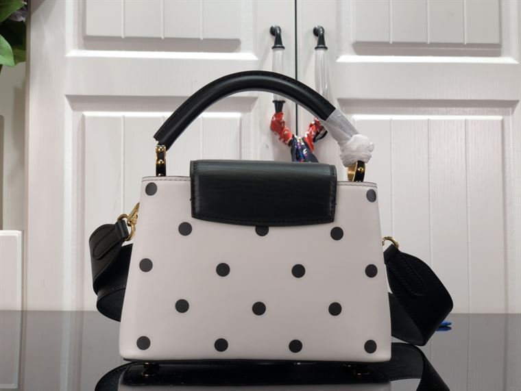 LOUIS VUITTON CAPUCINES MINI White and Black
