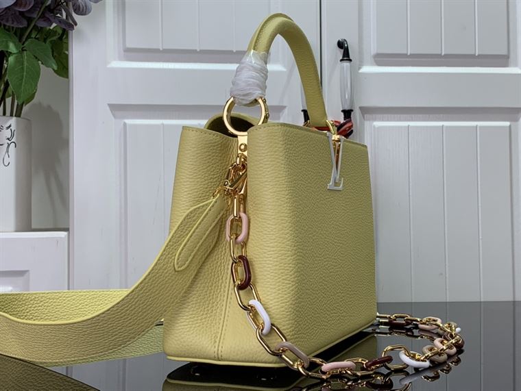 LOUIS VUITTON CAPUCINES MM Yellow