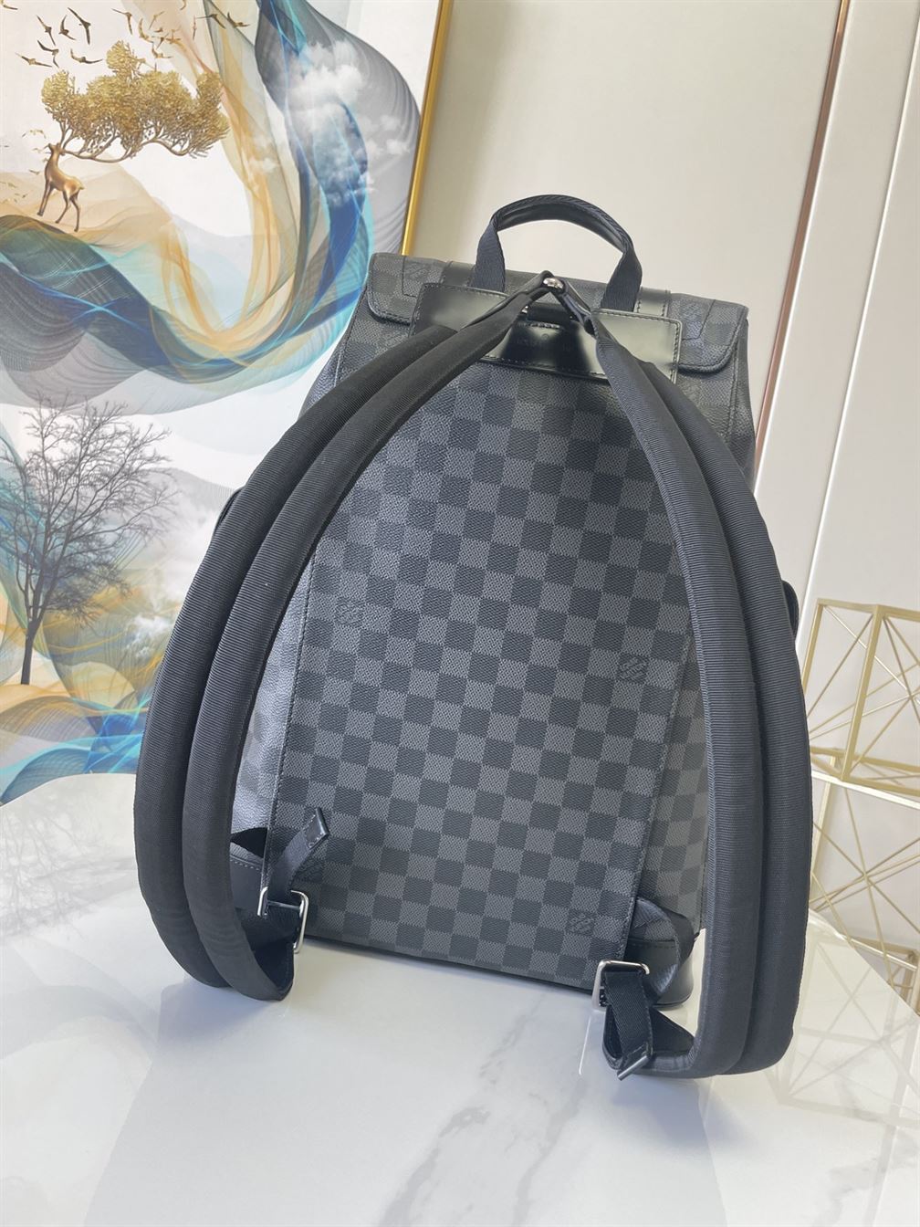 LOUIS VUITTON CHRISTOPHER BACKPACK DAMIER GRAPHITE CANVAS - LVB021