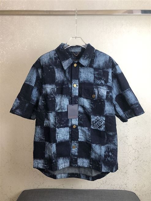 LOUIS VUITTON DAMIER SALT PRINT SHORT SLEEVE SHIRT - LVTS060