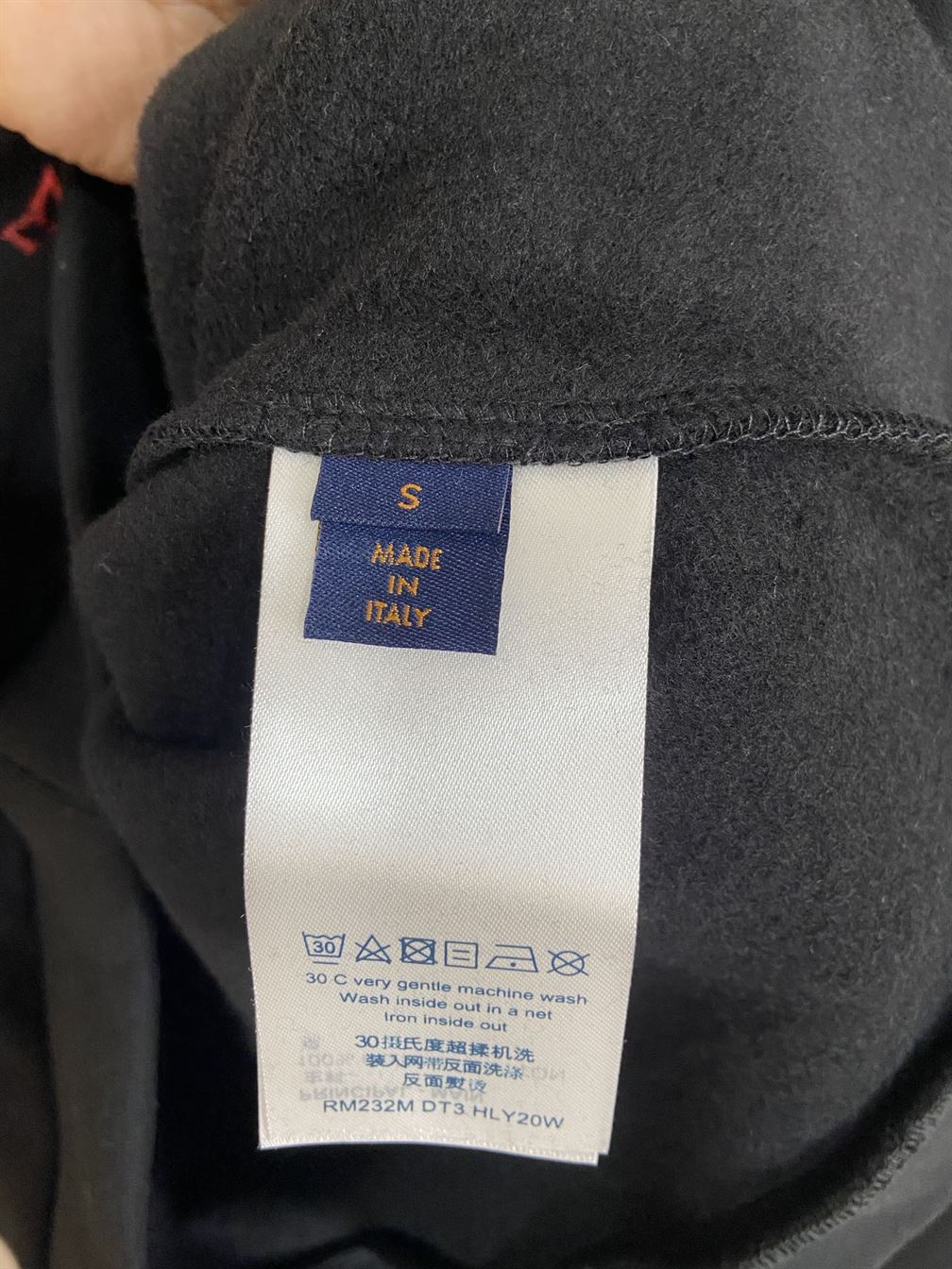 LOUIS VUITTON EMBROIDERED COTTON SWEATSHIRT BLACK - LH066