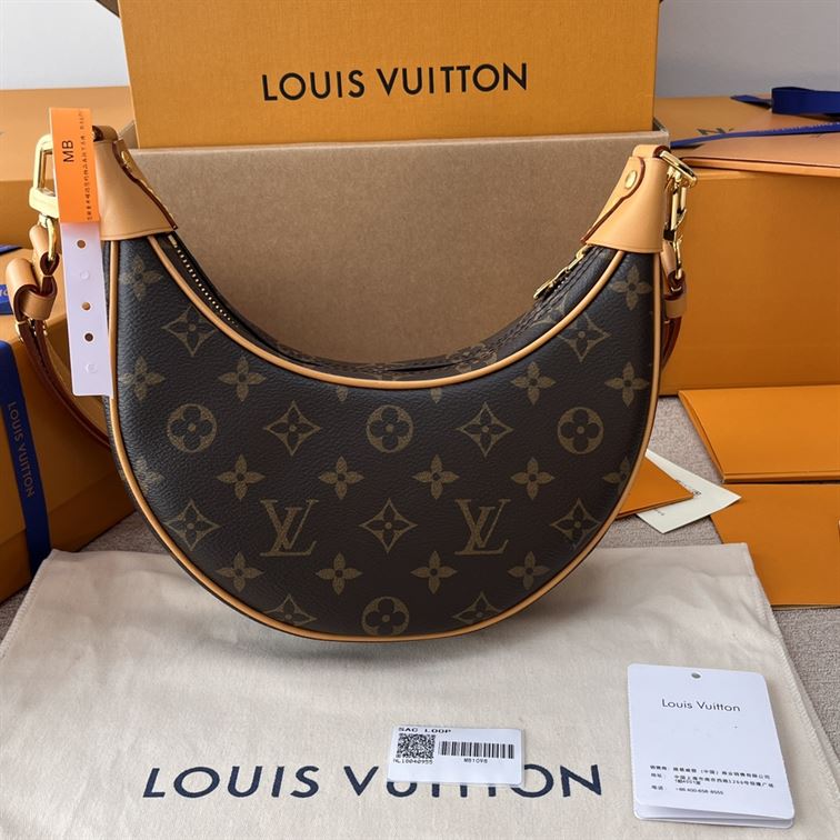 LOUIS VUITTON LOOP HANDBAG MONOGRAM BROWN