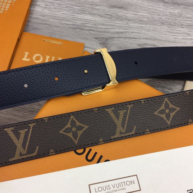 LOUIS VUITTON LV INITIALES 30MM REVERSIBLE BELT MONOGAM - LBE089