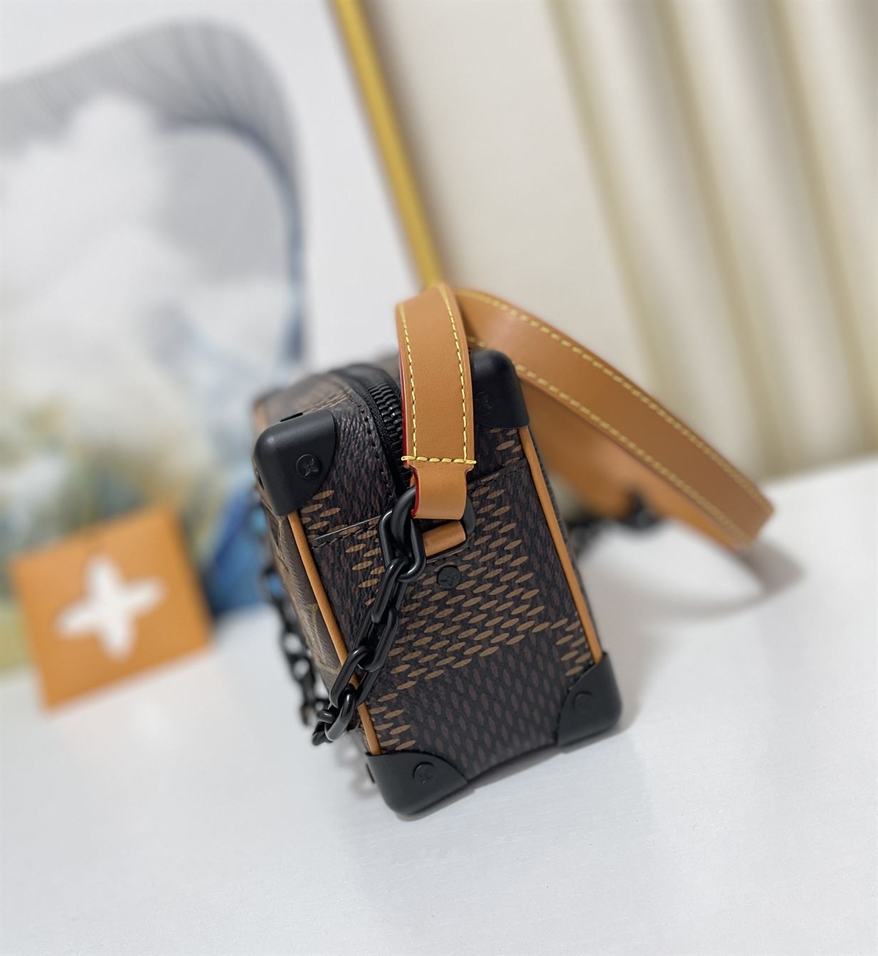 LOUIS VUITTON MINI SOFT TRUNK DAMIER EBENE - LVB070