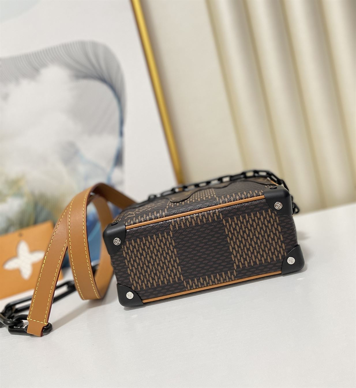 LOUIS VUITTON MINI SOFT TRUNK DAMIER EBENE - LVB070