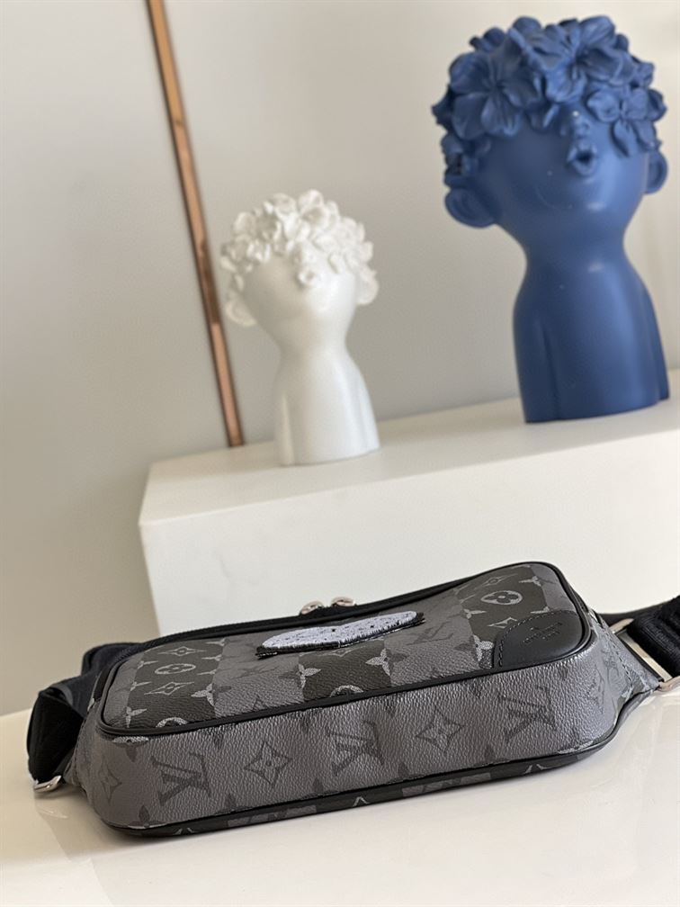 LOUIS VUITTON MODULAR SLING BAG MONOGRAM STRIPES ECLIPSE COATED CANVAS - LVB009