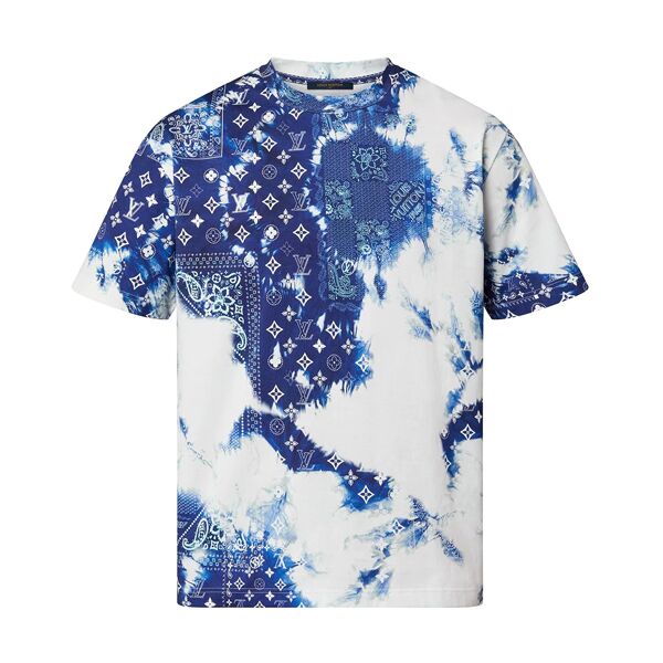 LOUIS VUITTON MONOGRAM BANDANA PRINTED T-SHIRT BLUE WHITE - LVTS045