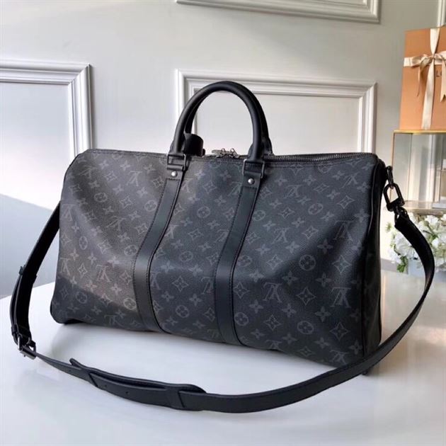 LOUIS VUITTON MONOGRAM ECLIPSE KEEPALL BANDOULIERE 55 - LVB005
