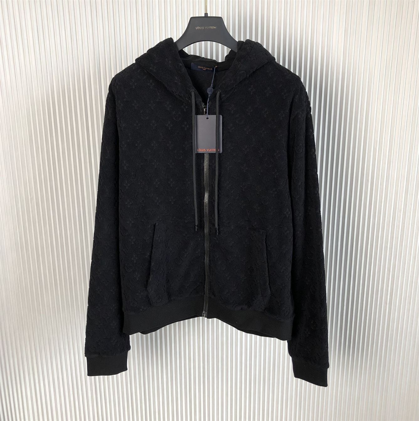 LOUIS VUITTON MONOGRAM FRENCH TERRY ZIP THROUGH HOODIE - LVH047