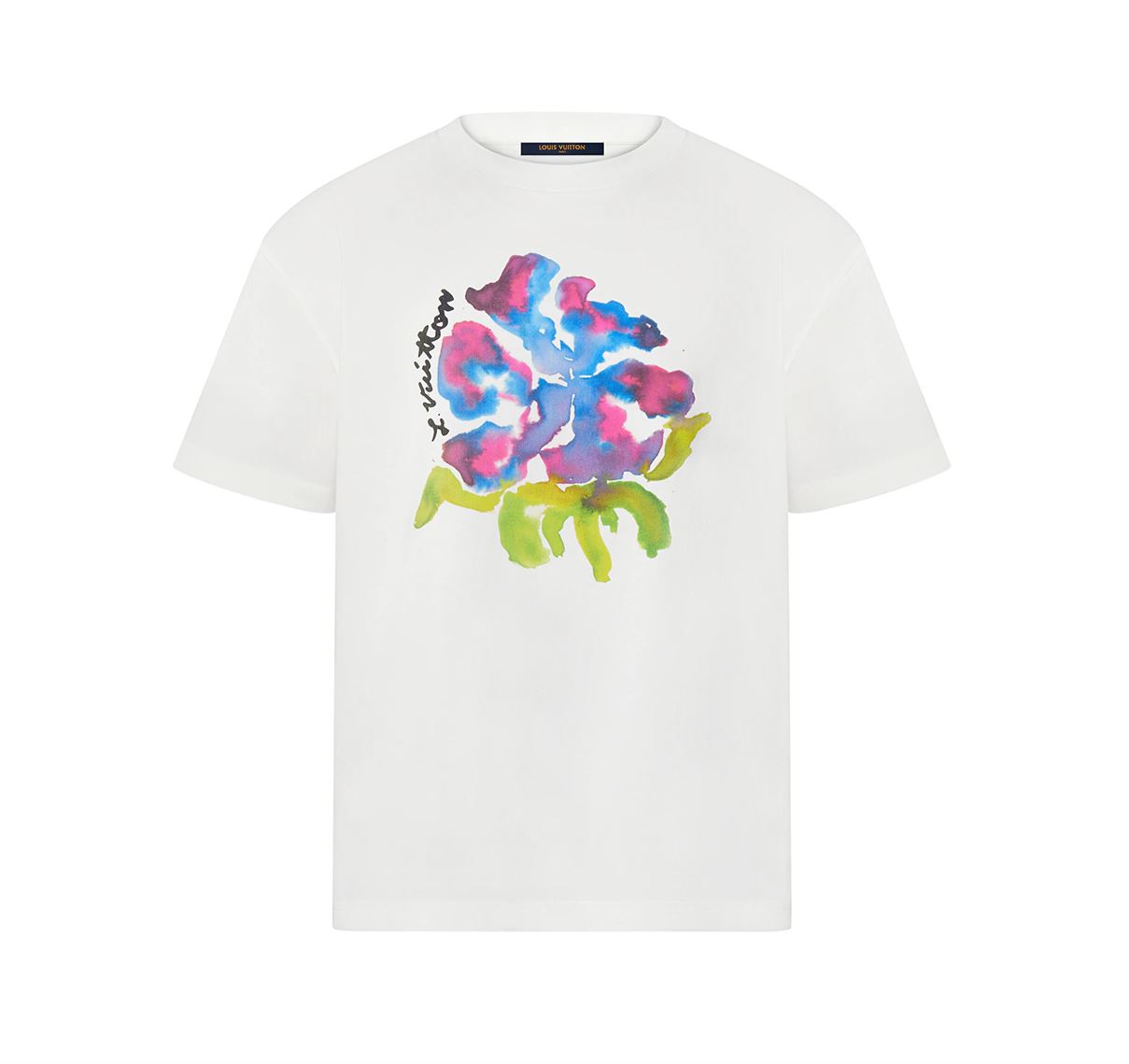 LOUIS VUITTON PRINTED FLOWER DROP SHOULDERS TEE - LVTS008