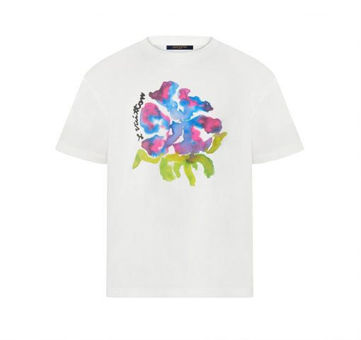 LOUIS VUITTON PRINTED FLOWER DROP SHOULDERS TEE - LVTS008