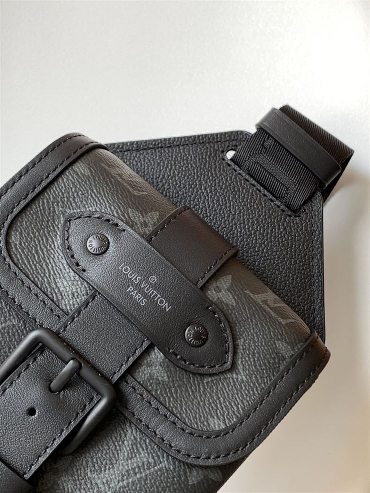 LOUIS VUITTON SAUMUR SLINGBAG MONOGRAM ECLIPSE COATED CANVAS - LVB010