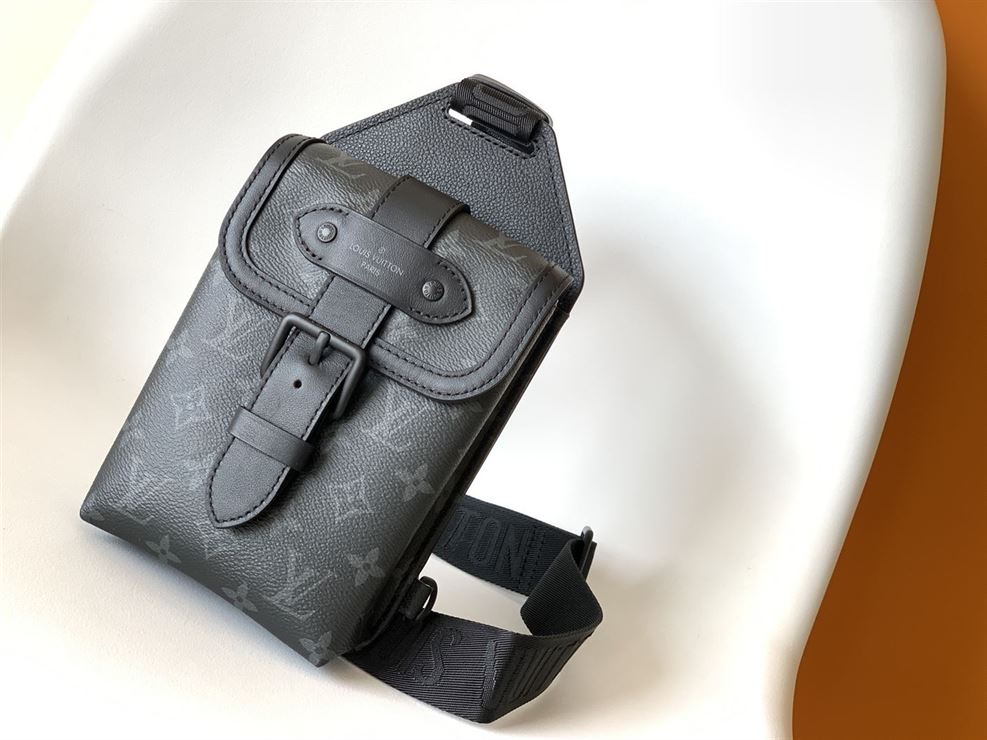 LOUIS VUITTON SAUMUR SLINGBAG MONOGRAM ECLIPSE COATED CANVAS - LVB010