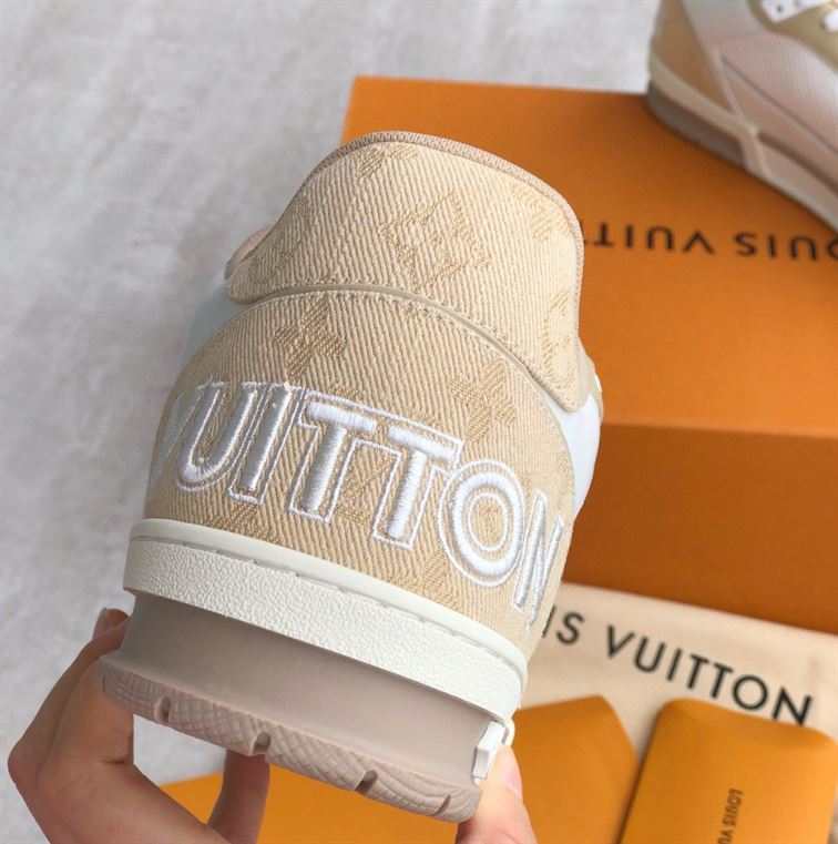 LOUIS VUITTON TRAINER BEIGE WHITE - LVS014
