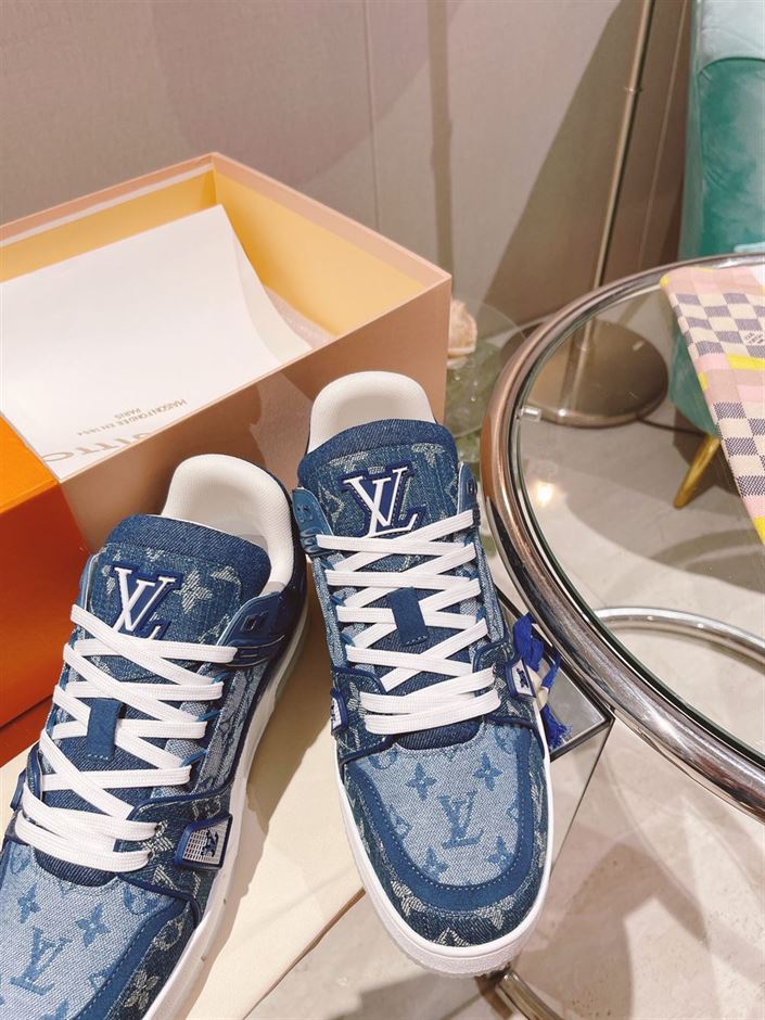 LOUIS VUITTON TRAINER SNEAKER DENIM MONOGRAM - LVS129