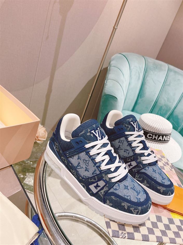 LOUIS VUITTON TRAINER SNEAKER DENIM MONOGRAM - LVS129