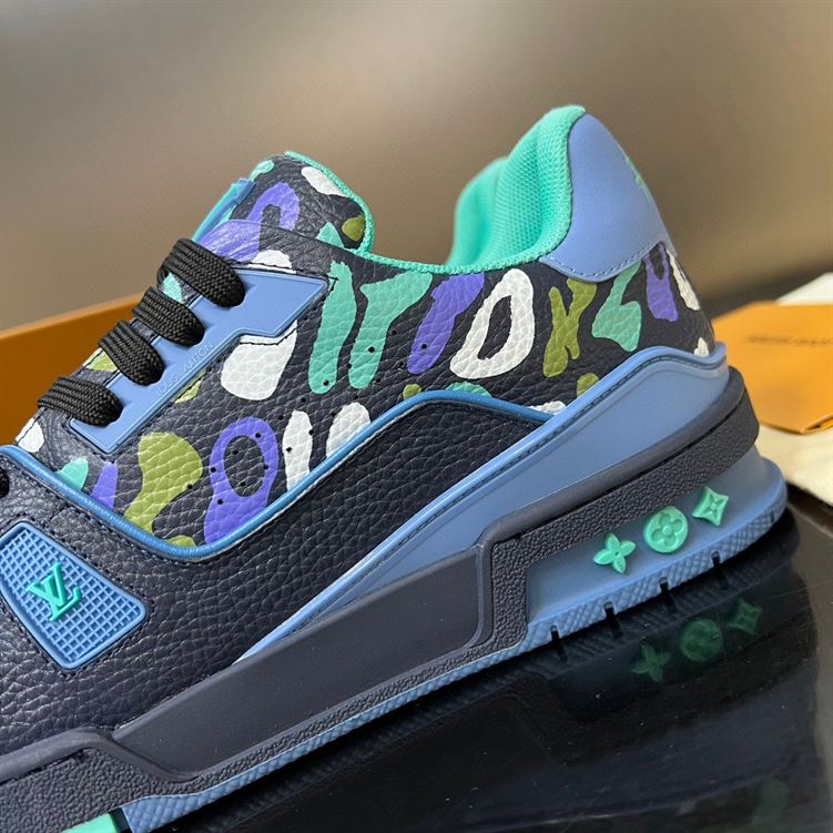 LOUIS VUITTON TRAINER SNEAKER IN MARINE - LVS144