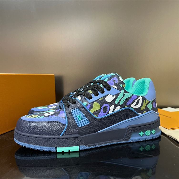 LOUIS VUITTON TRAINER SNEAKER IN MARINE - LVS144