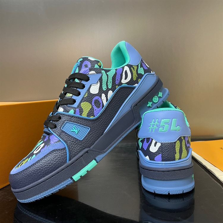 LOUIS VUITTON TRAINER SNEAKER IN MARINE - LVS144