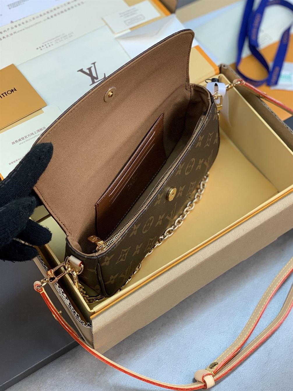 LOUIS VUITTON WALLET ON CHAIN IVY MONOGRAM CANVAS