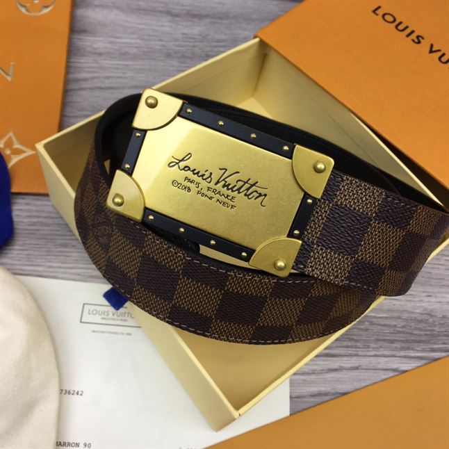 LV DAMIER EBENE NEO TRUNK 40MM REVERSIBLE BELT - LBE066