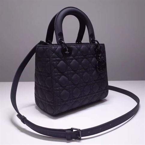 MEDIUM LADY DIOR BAG BLACK ULTRAMATTE