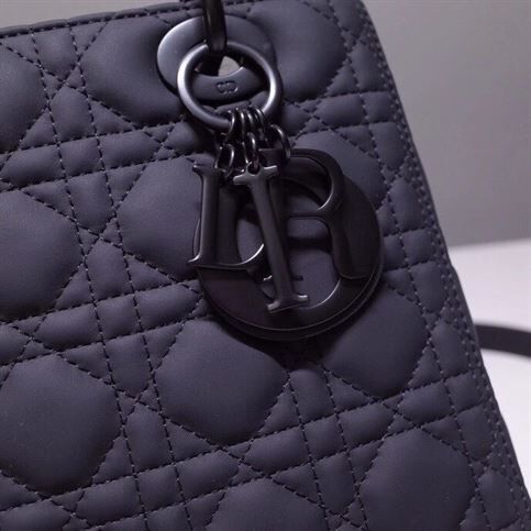 MEDIUM LADY DIOR BAG BLACK ULTRAMATTE