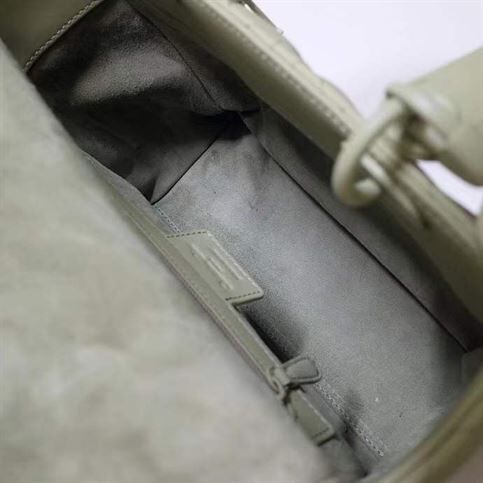 MEDIUM LADY DIOR BAG METALLIC GRAY