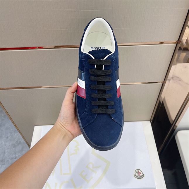MONCLER NAVY SUEDE NEW MONACO SNEAKERS - MCS010