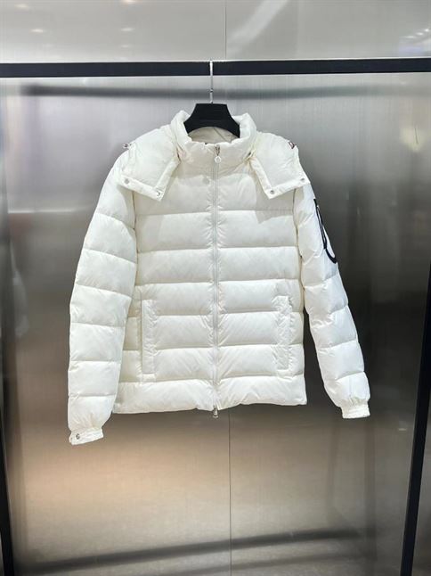 MONCLER WHITE DOWN SAULX PUFFER JACKET - MC026