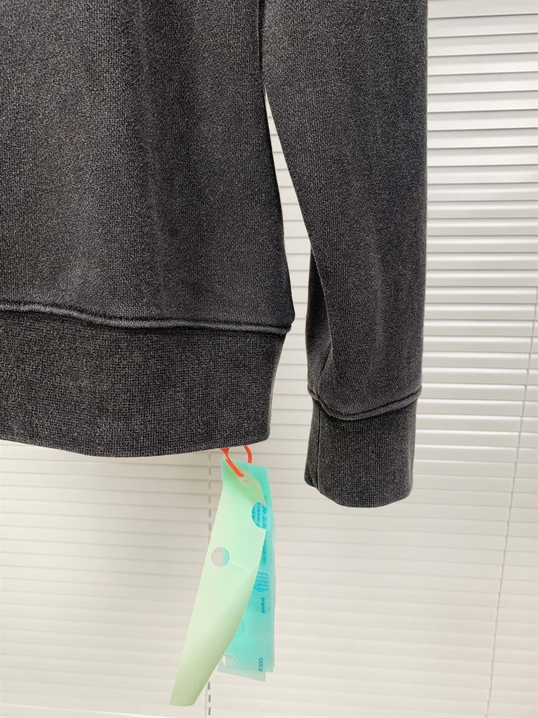 OFF-WHITE DIGIT BACCHUS COTTON SWEATSHIRT CHARCOAL GREY - OS018