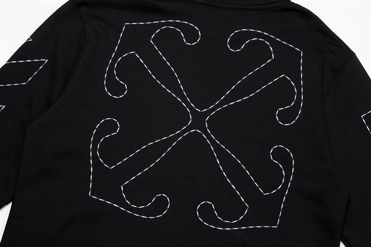 OFF-WHITE STITCH ARR DIAGS KNIW HOODIE - OS019