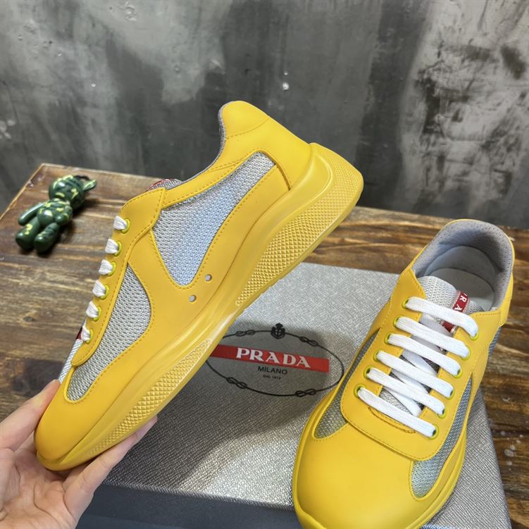 PRADA AMERICA'S CUP SOFT RUBBER AND BIKE FABRIC SNEAKERS - PRS041