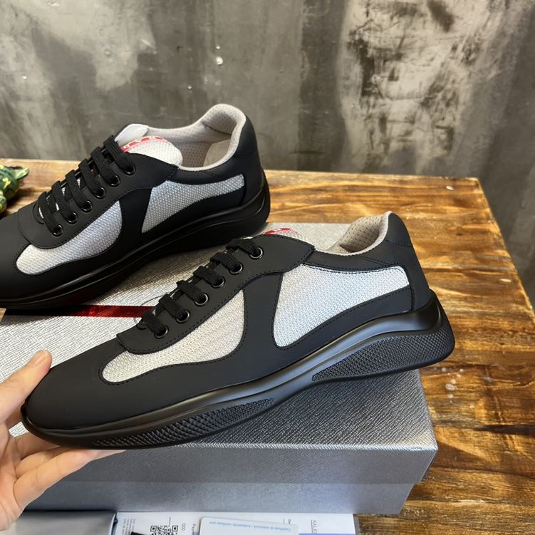 PRADA AMERICA'S CUP SOFT RUBBER AND BIKE FABRIC SNEAKERS - PRS045
