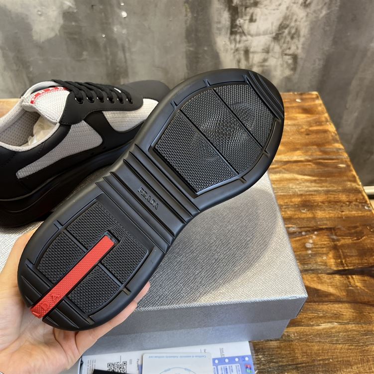 PRADA AMERICA'S CUP SOFT RUBBER AND BIKE FABRIC SNEAKERS - PRS045