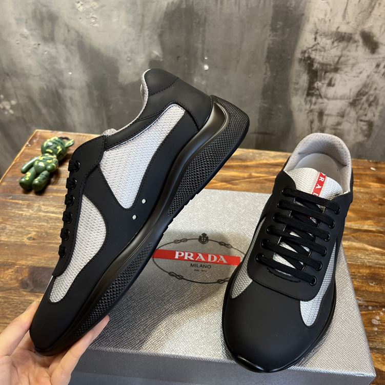 PRADA AMERICA'S CUP SOFT RUBBER AND BIKE FABRIC SNEAKERS - PRS045