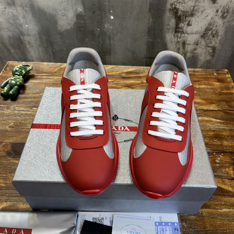 PRADA AMERICA'S CUP SOFT RUBBER AND BIKE FABRIC SNEAKERS - PRS046