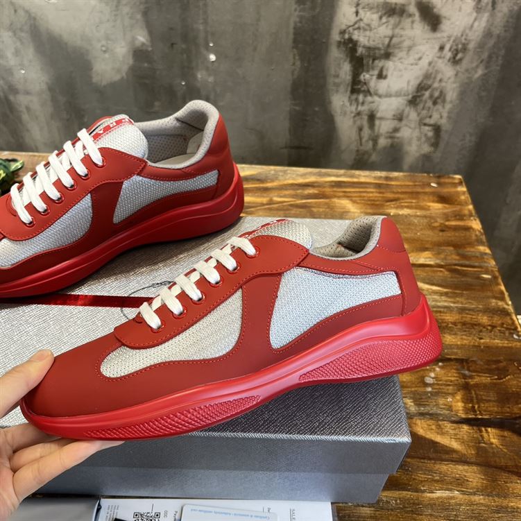 PRADA AMERICA'S CUP SOFT RUBBER AND BIKE FABRIC SNEAKERS - PRS046
