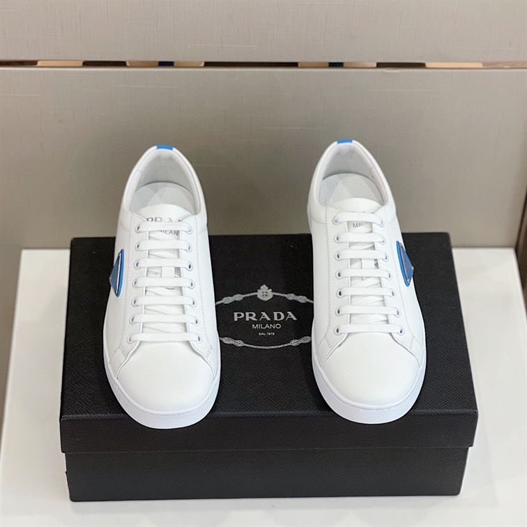 PRADA BRUSHED LEATHER SNEAKERS - PRS012