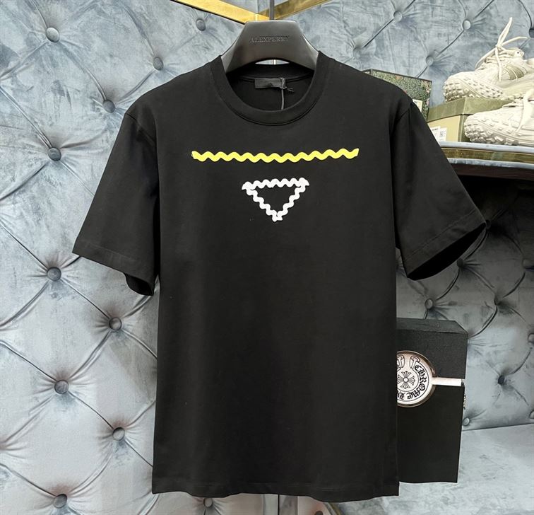 PRADA COTTON T-SHIRT BLACK - PT005