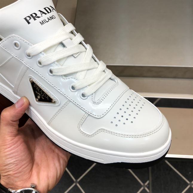 PRADA DOWNTOWN LEATHER SNEAKERS - PRS053