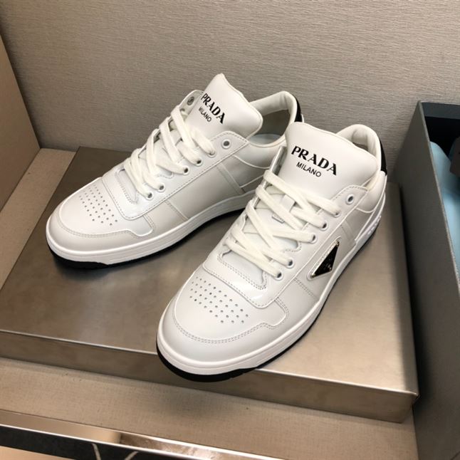 PRADA DOWNTOWN LEATHER SNEAKERS - PRS053